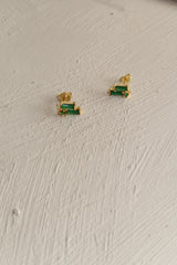 Stacked Baguette Studs