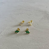 Stacked Baguette Studs