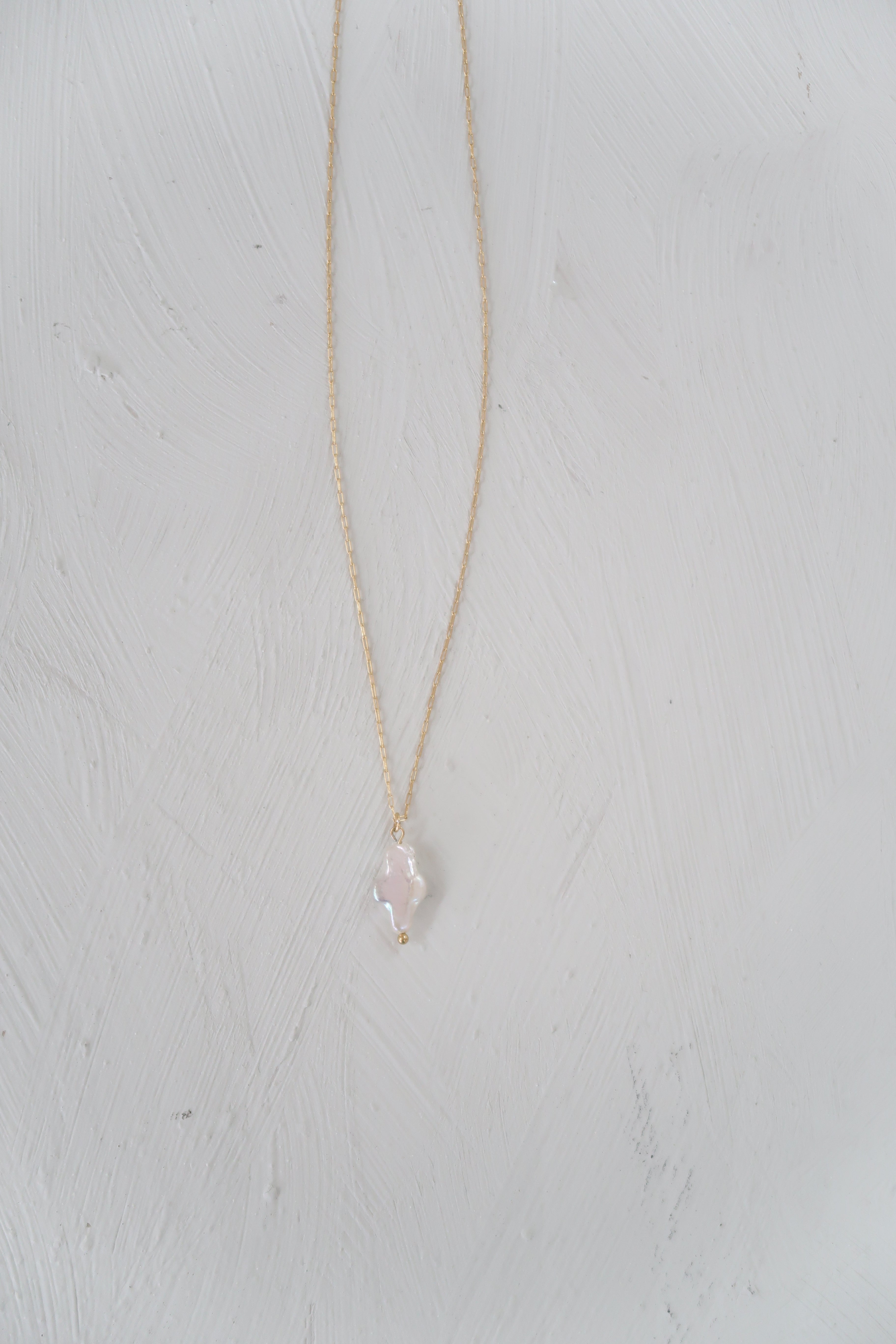 Mini Pearl Cross Necklace