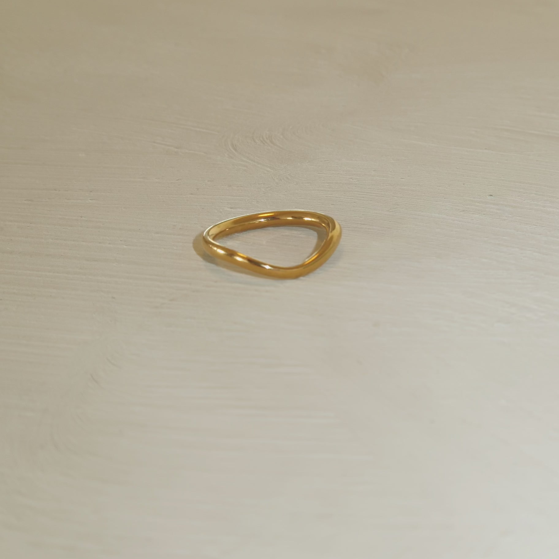 Ash Stackable Curved Ring