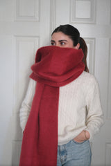 Cherry Red Blanket Scarf