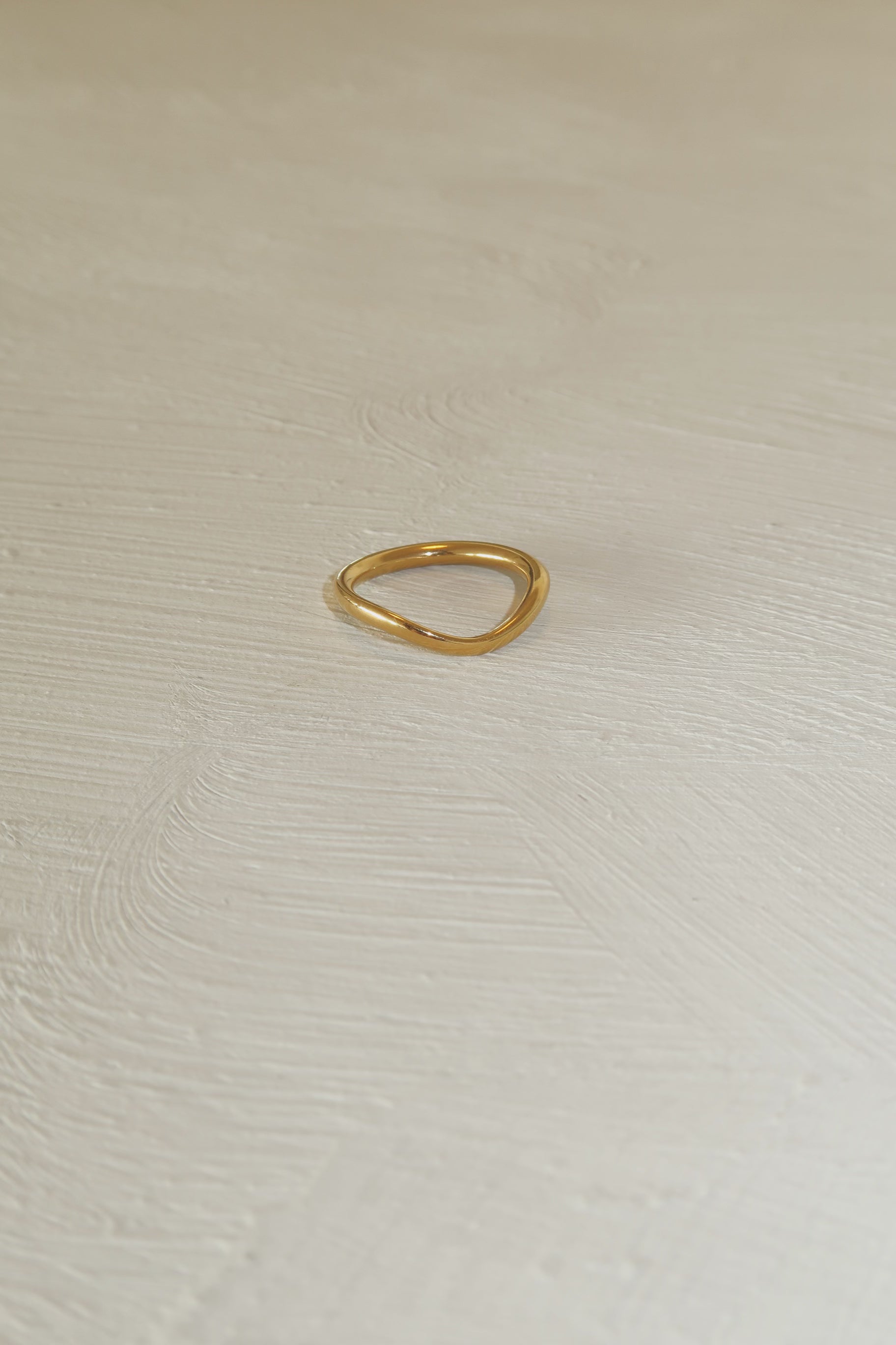 Ash Stackable Curved Ring